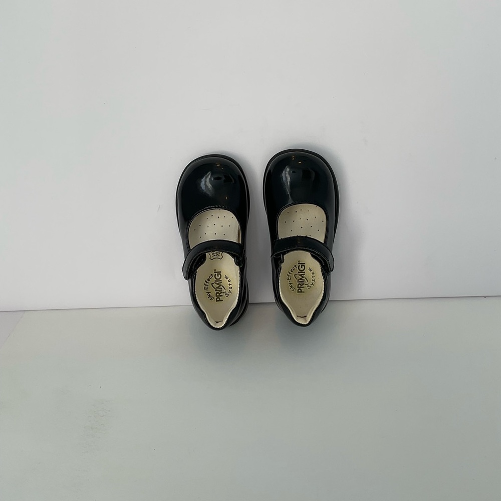 Primigi Vera Pelle Black Mary Jane Shoes